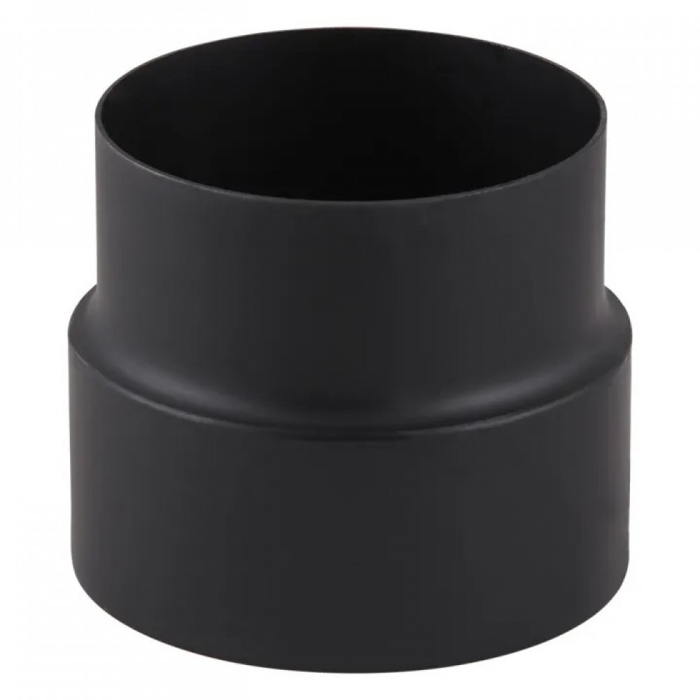 Prehod / Adapter za gibljivo dimovodno cev PARKANEX, jeklo, črna, Ø130-120, Debelina 2 mm | Cevi za peči | Dimniki |