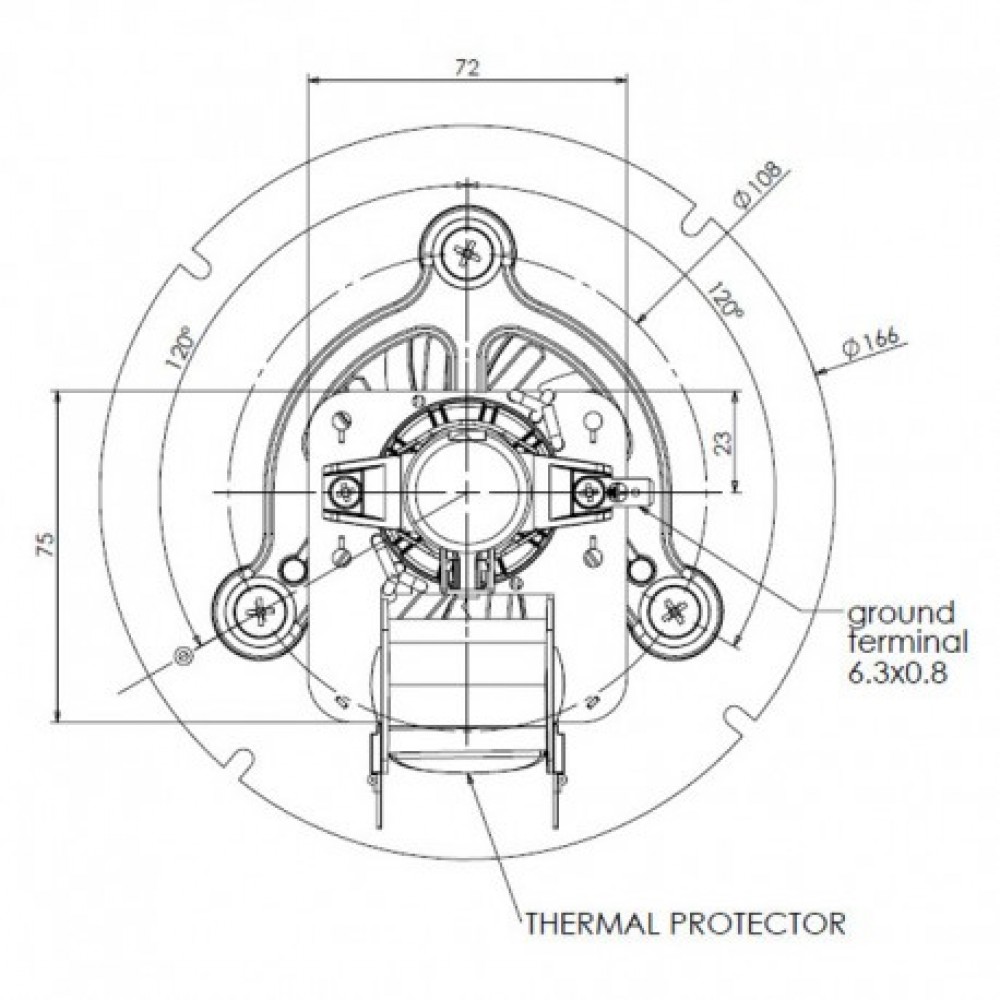 Ventilator dima TRIAL CAF15Y-120S za peči na pelete Caminetti Montegrappa | Ventilatorji in puhala za peči na pelete | Rezervni deli za peči na pelete |