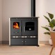 Štedilnik na drva Prometey Perfect Eco Lux z desnim kanalom, slonokoščena, 7.5kW | Peči na drva s pečico | Peči na drva |