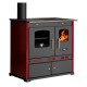 Štedilnik na drva Prometey Perfect Eco Lux z levim dimnikom, bordo, 7.5kW |  |  |