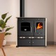 Štedilnik na drva Prometey Perfect Eco Lux z levim dimnikom, ivory, 7.5kW | Peči na drva s pečico | Peči na drva |