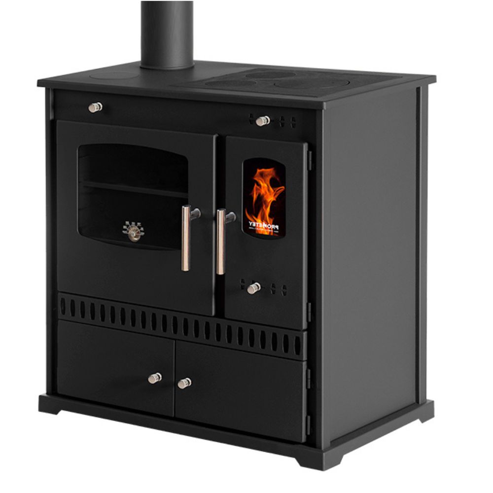 Štedilnik na drva Prometey Perfect Eco z levim dimnikom, 7kW |  |  |