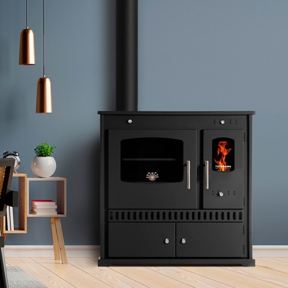 Štedilnik na drva Prometey Perfect Eco z levim dimnikom, 7kW |  |  |