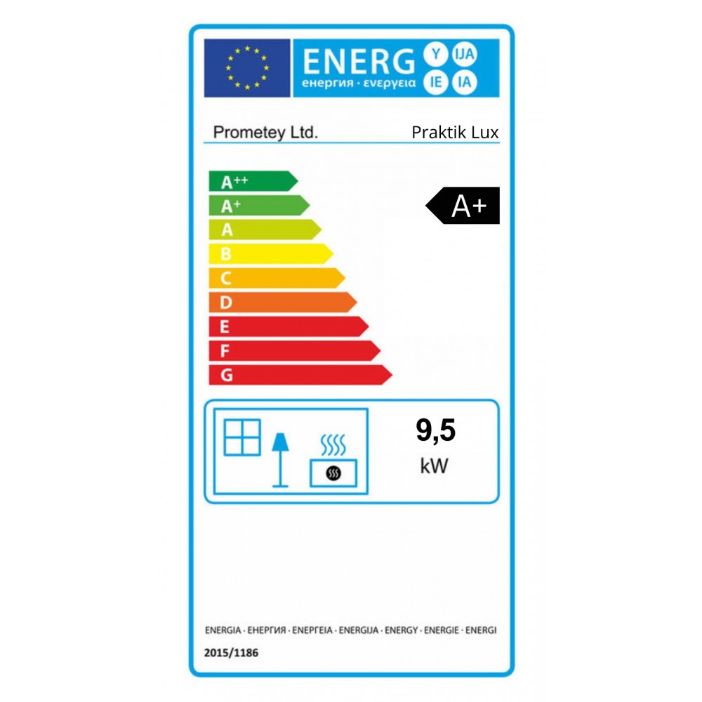 Štedilnik na drva Prometey Perfect Practik Lux s steklokeramično ploščo, levi dimnik, slonokoščena, 9.5kW | Peči na drva s pečico | Peči na drva |