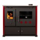 Štedilnik na drva Prometey Perfect Practik Lux z desnim kanalom, bordo, 9.5kW |  |  |