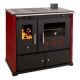 Štedilnik na drva Prometey Perfect Practik Lux z desnim kanalom, bordo, 9.5kW |  |  |