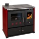 Štedilnik na drva Prometey Perfect Practik Lux z levim dimnikom, bordo, 9.5kW |  |  |