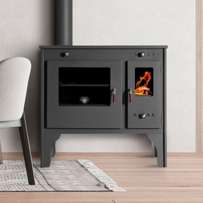Štedilnik na drva Prometey Retro Eco z levim dimnikom, 7kW - Peči na drva