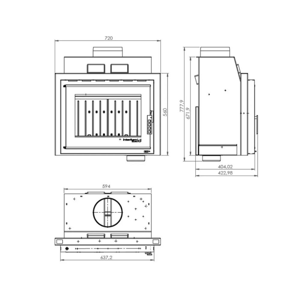 Kaminski vložek / Vgradni kamin UNIFLAM 600 DURO S z dovodom zraka, 10 kW | Toplozračni kamini | Kamini |