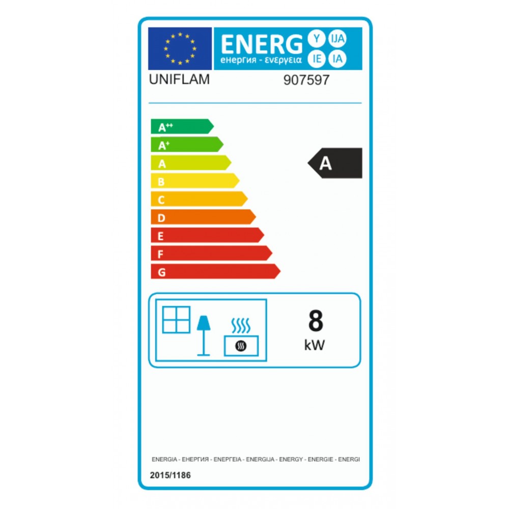 Kaminski vložek / Vgradni kamin UNIFLAM 600 PLUS ECO z loputo in dovodom zraka, 8 kW | Toplozračni kamini | Kamini |