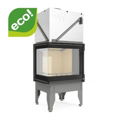 Kaminski vložek / Vgradni kamin UNIFLAM 660 DURO z zračnimi kanali in dovodom zraka, leva stran, 10 kW - Uniflam