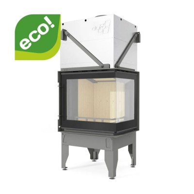 Kaminski vložek / Vgradni kamin UNIFLAM 660 DURO z zračnimi kanali in dovodom zraka, desna stran, 10 kW - Uniflam