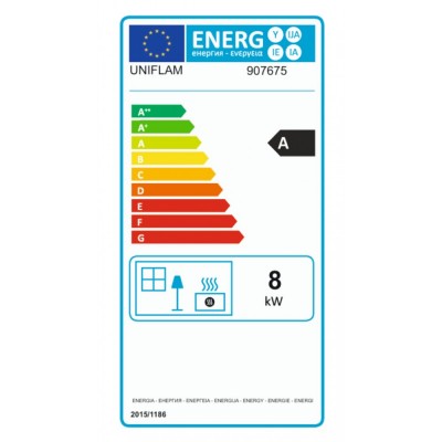 Kaminski vložek / Vgradni kamin UNIFLAM 700 ECO z loputo, 8kW - Uniflam