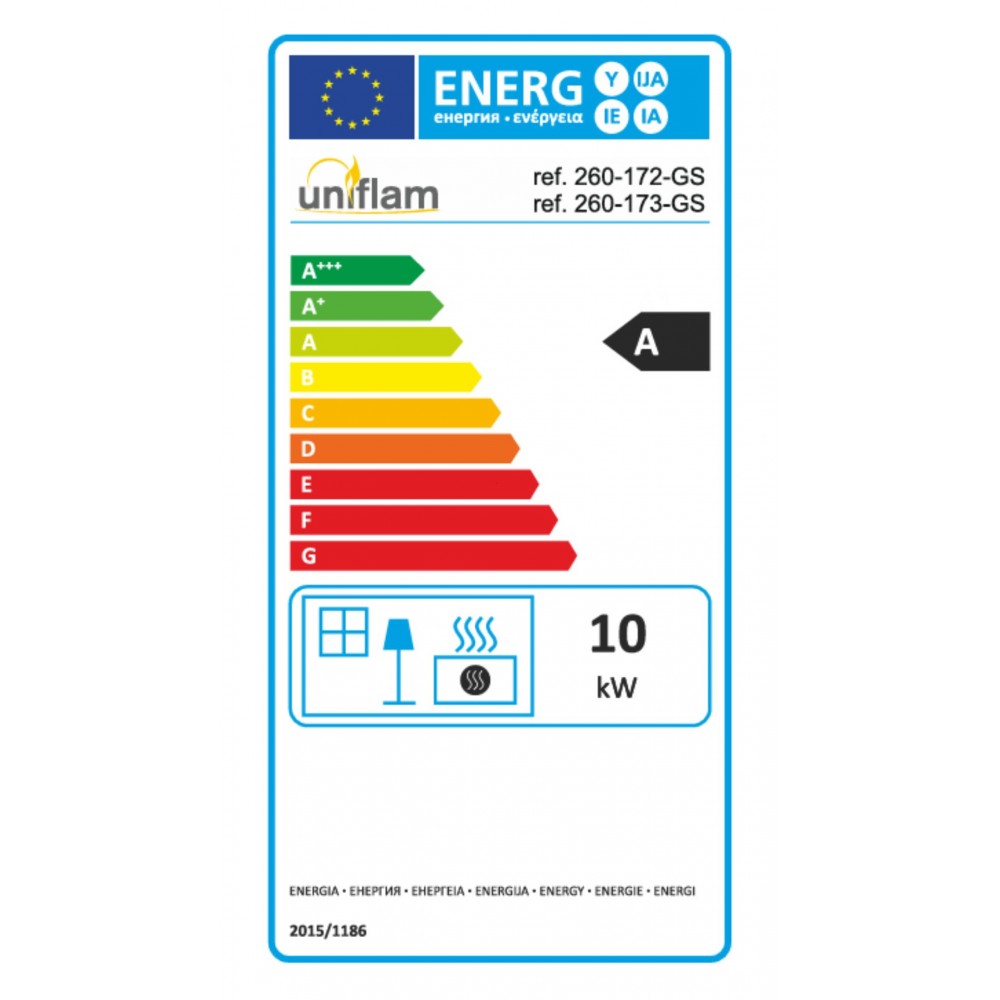 Kaminski vložek / Vgradni kamin UNIFLAM 760 EVO PBS z zračnimi kanali in dovodom zraka, ukrivljeno steklo, leva stran, 10 kW | Toplozračni kamini | Kamini |