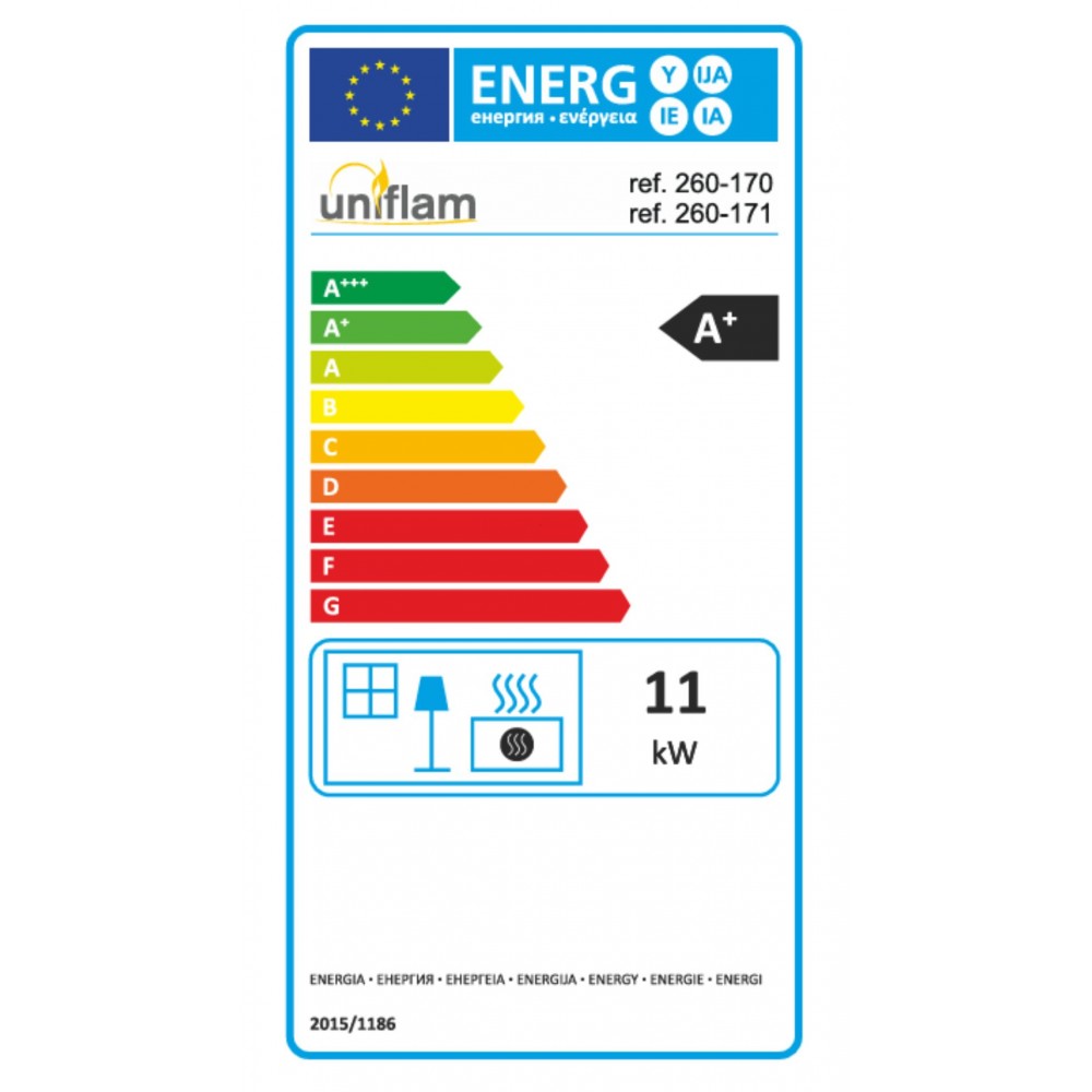 Kaminski vložek / Vgradni kamin UNIFLAM 760 EVO z dvižnimi vrati in dovodom zraka, 11 kW | Toplozračni kamini | Kamini |