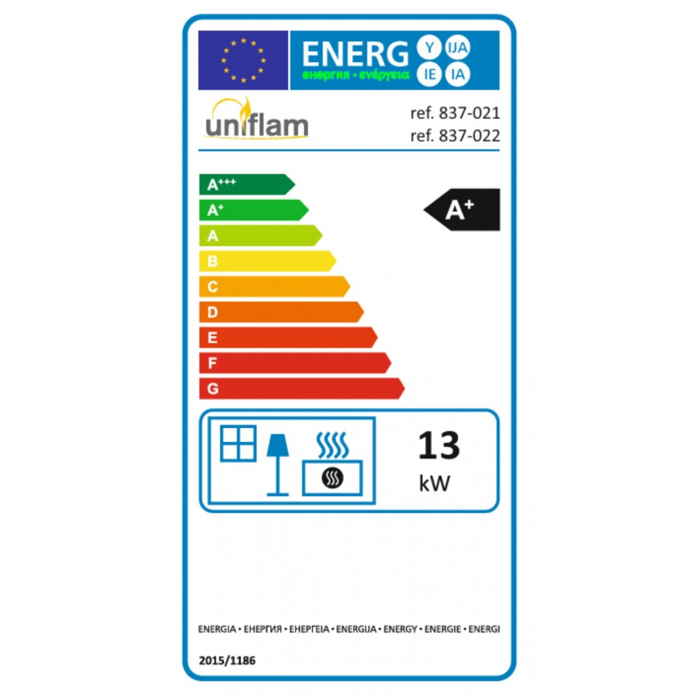 Kaminski vložek / Vgradni kamin UNIFLAM 860 DURO z zračnimi kanali in dovodom zraka, 13 kW | Toplozračni kamini | Kamini |