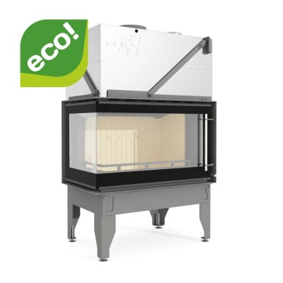 Kaminski vložek / Vgradni kamin UNIFLAM 860 DURO z zračnimi kanali in dovodom zraka, leva stran, 14,1 kW - Uniflam