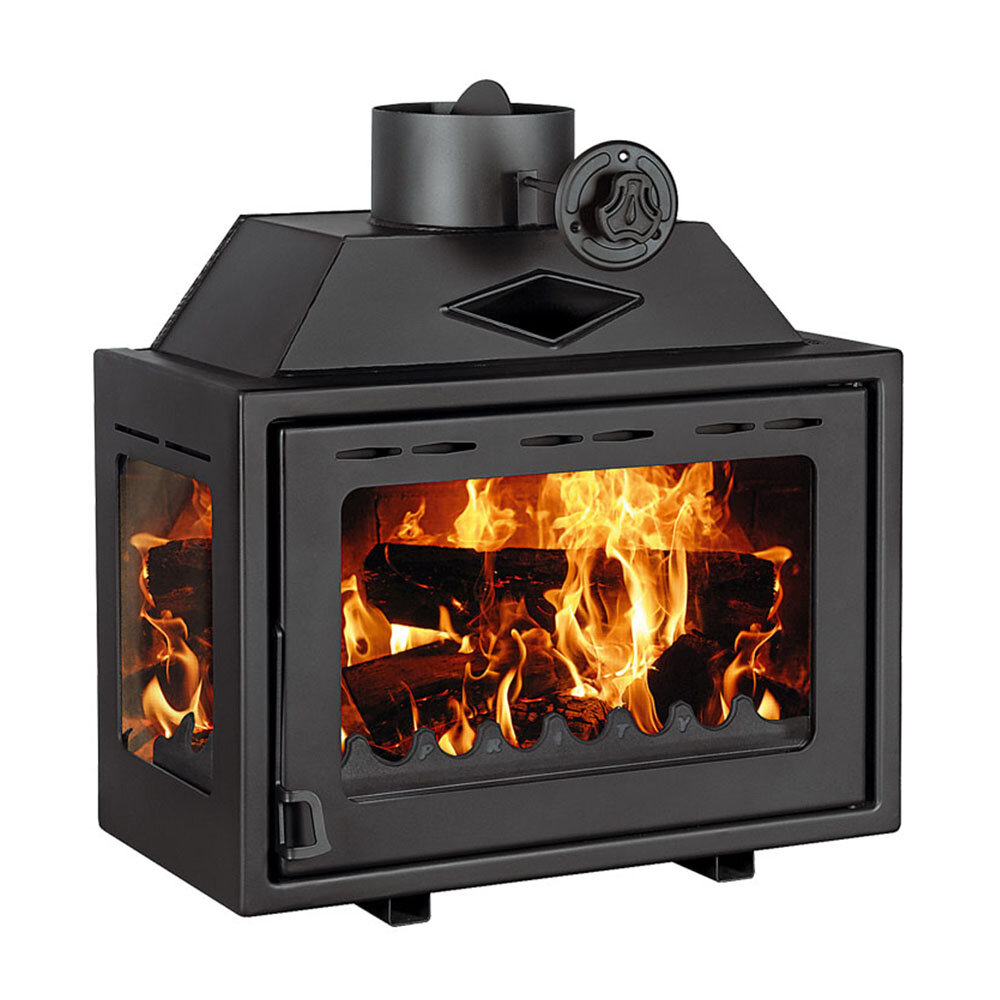 Kaminski vložek / Vgradni kamin Prity O, Levo,10 kw | Toplozračni kamini | Kamini |