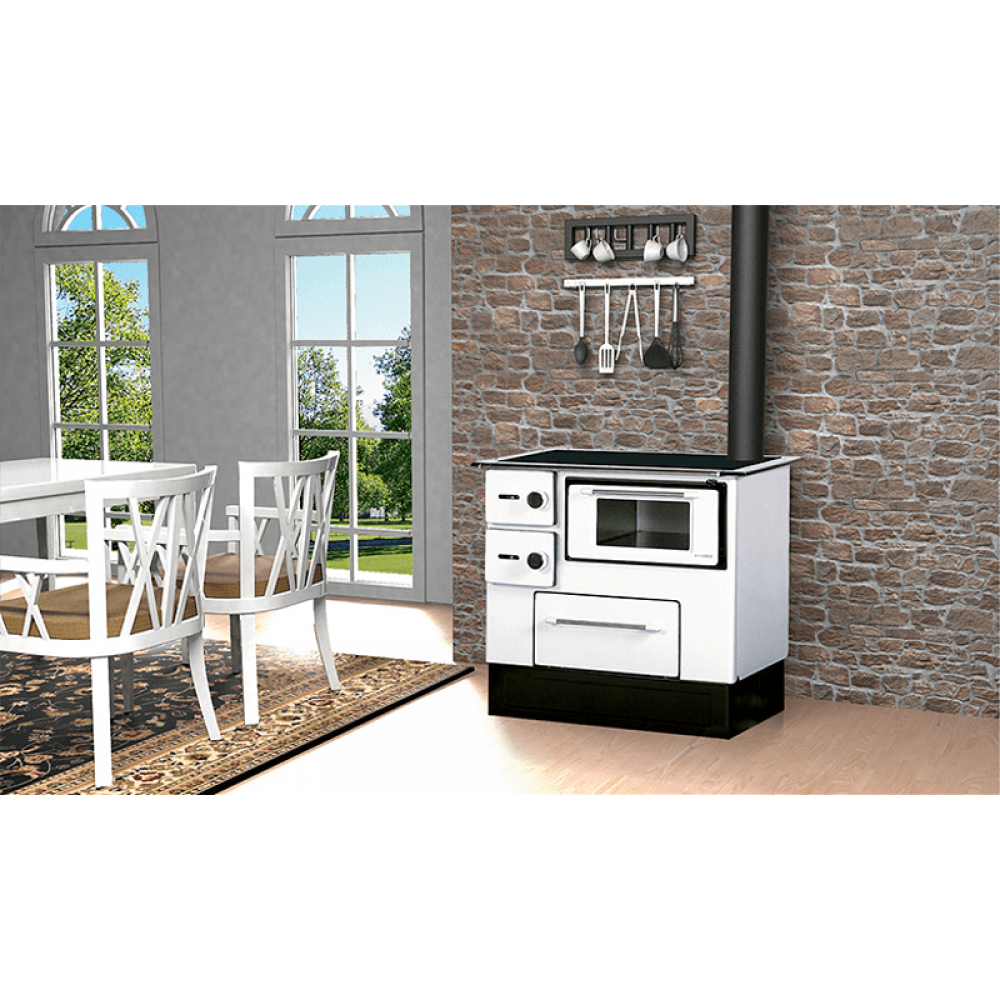 Štedilnik na drva Alfa Plam Regular 46, Bela, Levo, 5 kW | Štedilniki na drva | Les |