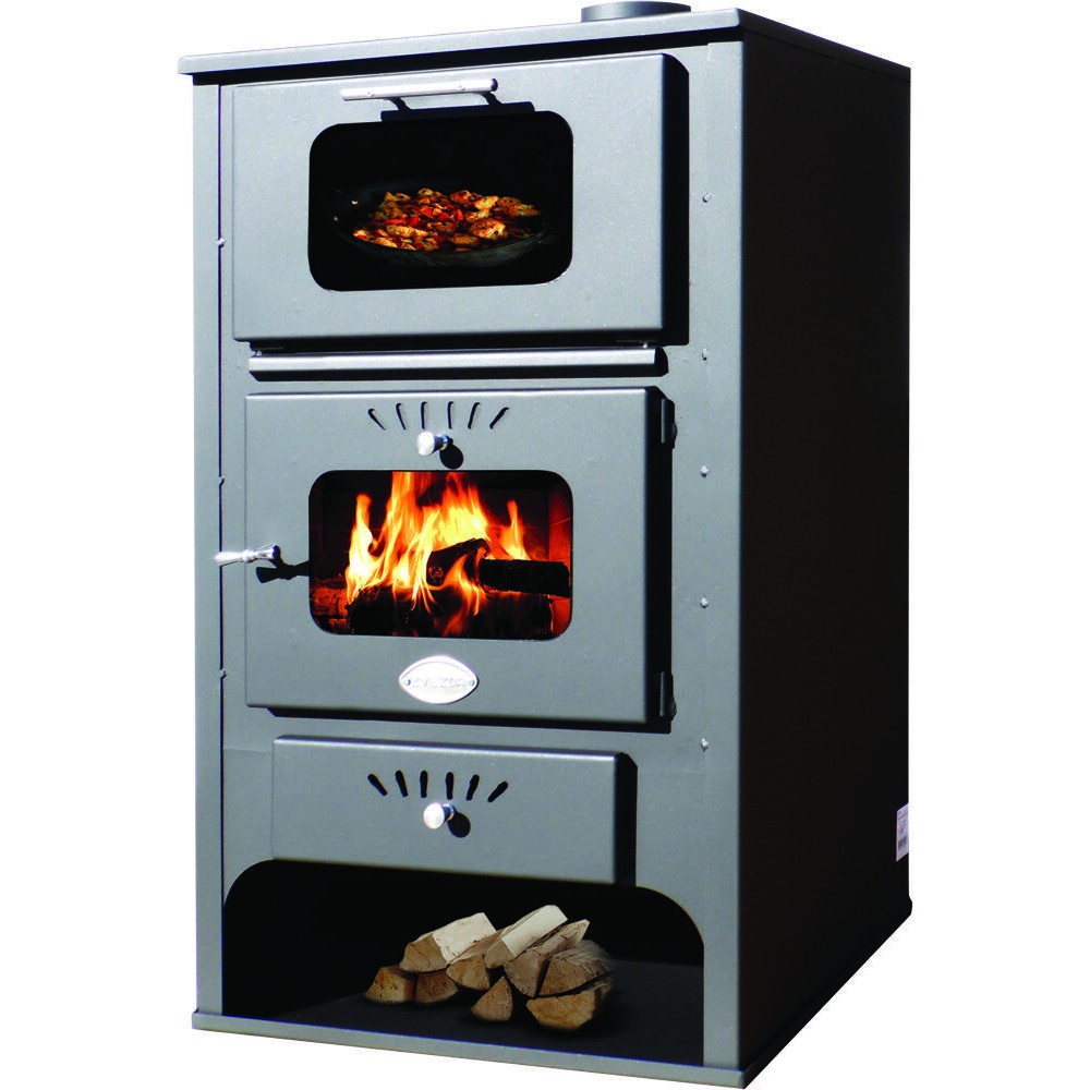 Wood burning stove with oven Zvezda GF 16.5kW, Log