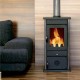 Toplovodni kamin na drva MBS Thermo Vesta, Črn, 9 kW | Toplovodni kamini na drva | Peči na drva |