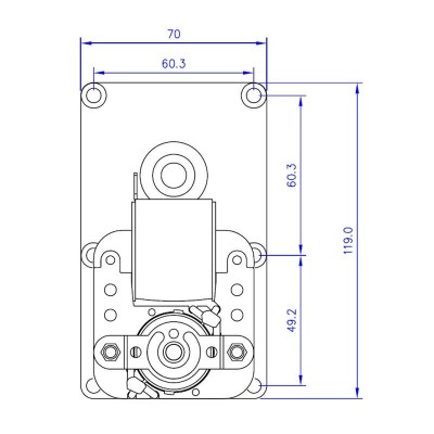 Motorni reduktor Mellor FB1167, 3RPM za peč na pelete Clam, Ecoteck, Moretti Design, Ravelli idr. - Motorni reduktorji za peči na pelete