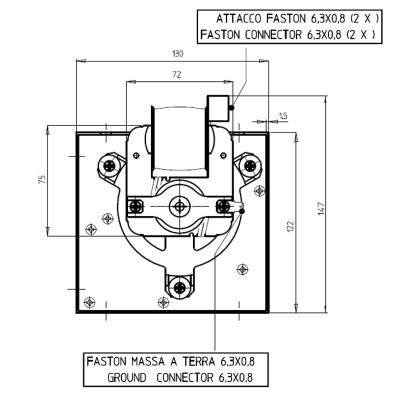 Tangencialni ventilator za peči na pelete Sideros in drugi, s Ø80 mm, pretok 305 m³/h - Fergas