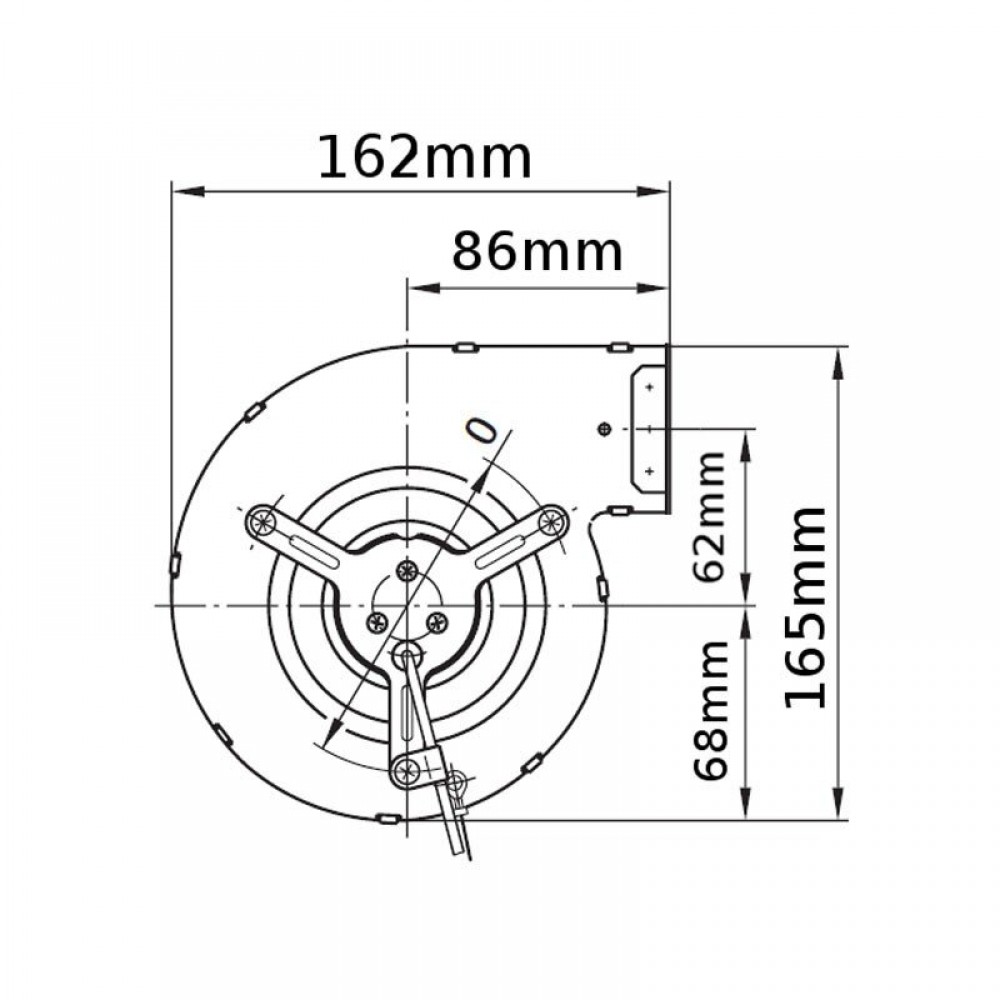Centrifugalni ventilator EBM za peči na pelete Caminetti Montegrappa, Ecoteck, MCZ in druge, pretok 265 m³/h | Ventilatorji in puhala | Deli peči na pelete |