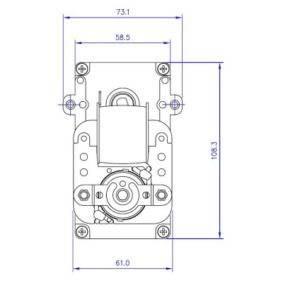 Motor z votlo gredjo Mellor KB1014, 3RPM za peč na pelete Karmek One, Caminetti Montegrappa idr. - Motorni reduktorji za peči na pelete