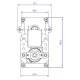 Motor z votlo gredjo Mellor KB1014, 3RPM za peč na pelete Karmek One, Eurostek idr. | Motorni reduktorji | Deli peči na pelete |