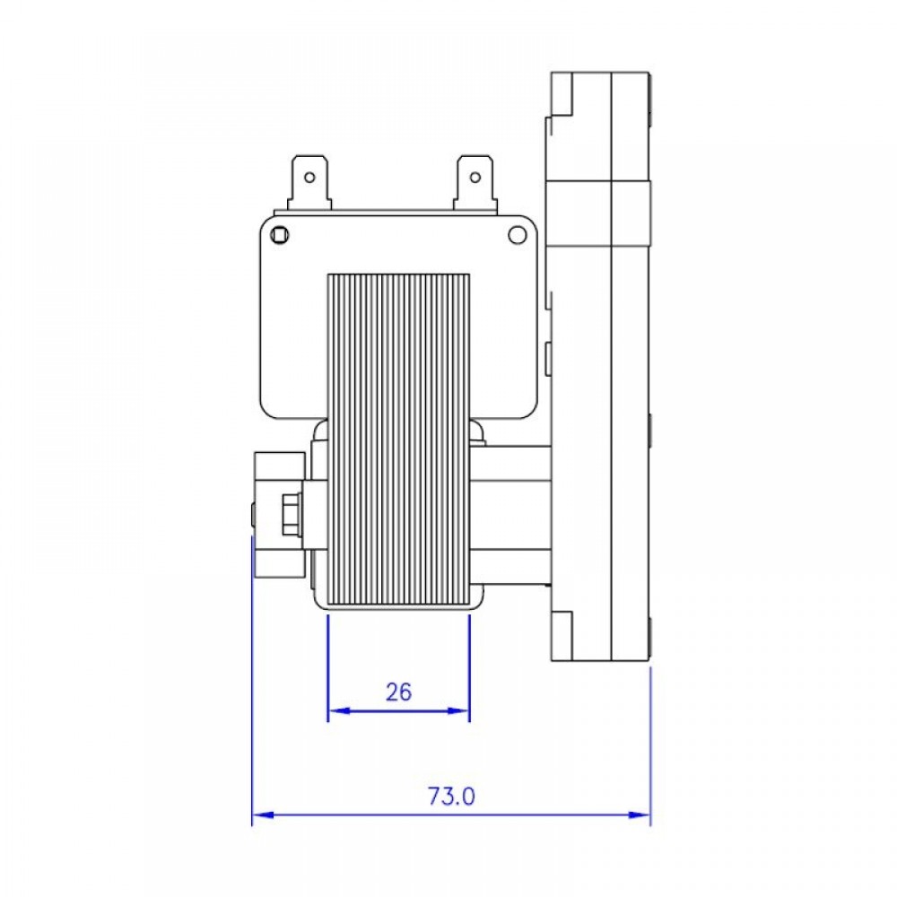 Motor z votlo gredjo Mellor KB1014, 3RPM za peč na pelete Karmek One, Eurostek idr. | Motorni reduktorji | Deli peči na pelete |