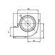 Tangencialni ventilator za peči na pelete Ø80 mm, Pretok 251-302 m³/h | Ventilatorji in puhala | Deli peči na pelete |