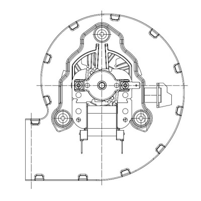 Centrifugalni ventilator EBM za peči na pelete Ecoteck, Edilkamin, Ravelli in druge, pretok 140 m³/h - Ventilatorji in puhala za peči na pelete