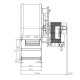Centrifugalni ventilator EBM za peči na pelete Ecoteck, Edilkamin, Ravelli in druge, pretok 140 m³/h | Ventilatorji in puhala | Deli peči na pelete |