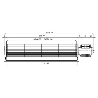 Tangencialni ventilator Fergas za peči na pelete Ecoforest in druge s Ø60 mm, Pretok 256 m³/h - Primerjava izdelkov
