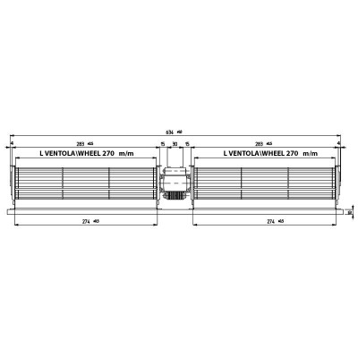 Dvojni prečni ventilator Fergas za peči na pelete Edilkamin, Ecoteck, Ravelli in drugi, Ø60 mm, pretok 248 m³/h - Primerjava izdelkov