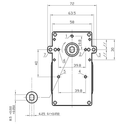 Motor z votlo gredjo Kenta K9117153, 5RPM za peč na pelete Ambiente E Calore, Bestfire, Cadel, Deville, Karmek One, Puros, Qlima, Italiana Camini, Eurofiamma, Eurostek, Fair, Italflame, King Fire, Mecatech, MG, Tecnoflam, TMC, Zibro idr. - Motorni reduktorji za peči na pelete