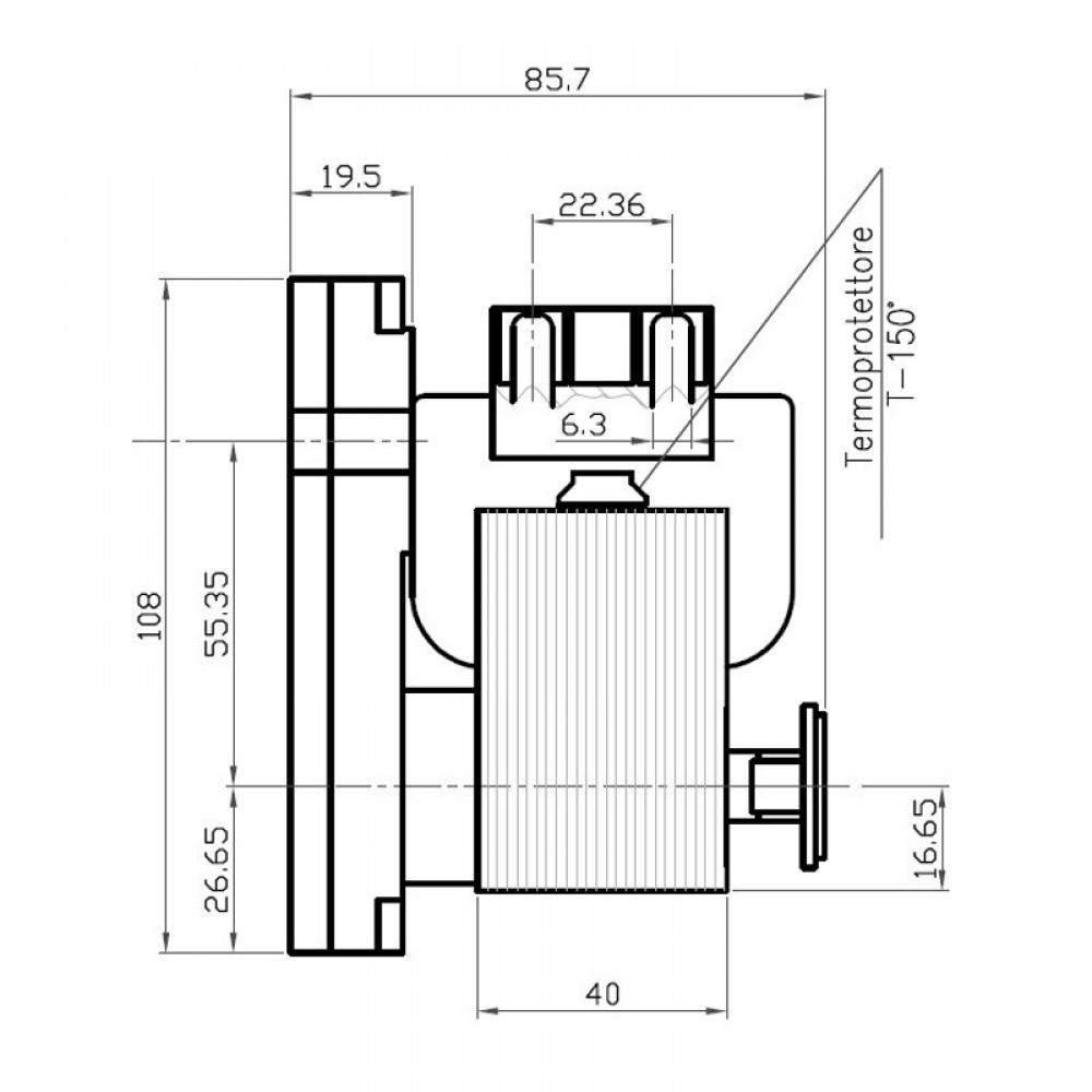 Motor z votlo gredjo Kenta K9117153, 5RPM za peč na pelete Ambiente E Calore, Bestfire, Cadel, Deville, Karmek One, Puros, Qlima, Italiana Camini idr. | Motorni reduktorji | Deli peči na pelete |