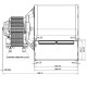 Centrifugalni ventilator EBM, pretok 210 m³/h | Ventilatorji in puhala | Deli peči na pelete |