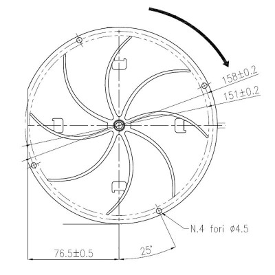 Odvod dima Fandis 130/155 m³/h za peči na pelete Clam, Deville, Ecoteck, Edilkamin, Karmek One, Ravelli, Puros, Palazzetti idr. - Ventilatorji in puhala za peči na pelete