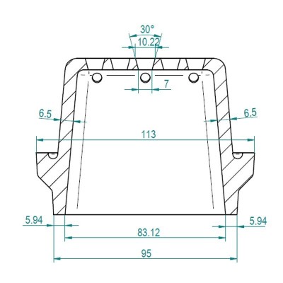 Litoželezni gorilnik za peč na pelete, 113 x 93 mm - Rezervni deli za peči na pelete