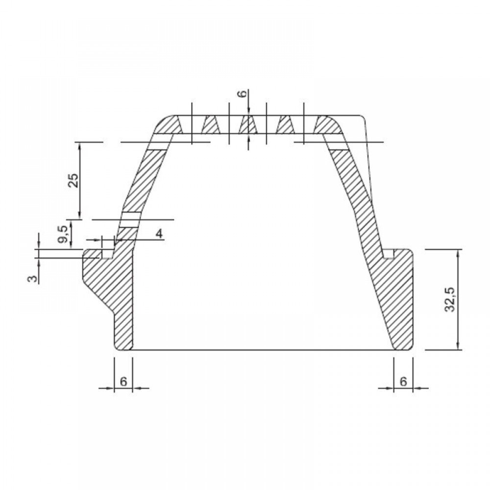 Litoželezni gorilnik za peč na pelete 165 x 106 mm | Žganje | Zgorevalna komora |