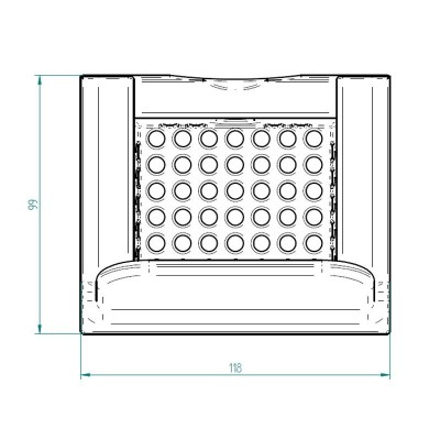 Litoželezni gorilnik za peč na pelete, 118 x 99 mm - Rezervni deli za peči na pelete
