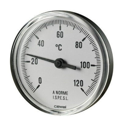 Bimetallic thermoplastic thermometer Cewal, Rear stem 50mm x 1/2'' - Primerjava izdelkov