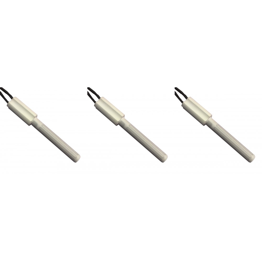 Keramično Vžigalna tuljava za peči na pelete Eco Spar, BURNiT, Ashley, Adler, AMG, Piazzetta in drugi, skupna dolžina 102mm, 250W - x3 | Vžigalne naprave za peči na pelete | Rezervni deli za peči na pelete |
