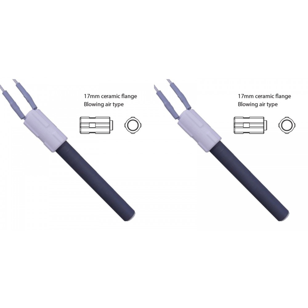 Keramično Vžigalna tuljava za peči na pelete BURNiT, Palazzetti in druge, skupna dolžina 113mm, 260W - x2