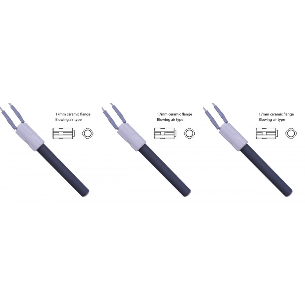 Keramično Vžigalna tuljava za peči na pelete BURNiT, Palazzetti in druge, skupna dolžina 113mm, 260W - x3 | Vžigalne naprave za peči na pelete | Rezervni deli za peči na pelete |